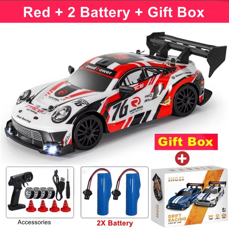 RC Drift Car Remote Control High Speed Racing Vehicle with LED Lights 2.4GHz Radio 4x4 Off-Road Truck Toy for Children Kids