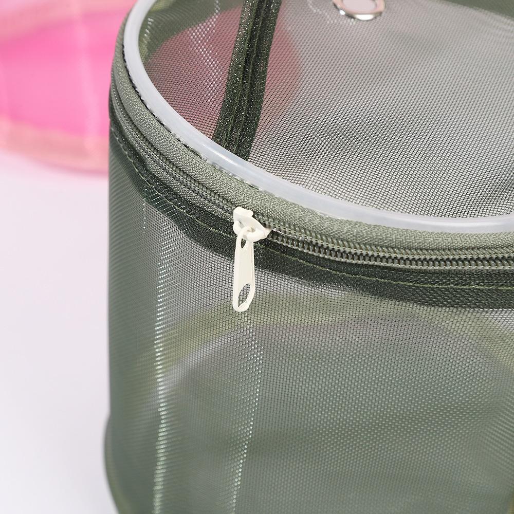 Round Yarn Storage Mesh Bag Lightweight Portable Knitting Wool Yarn Bags Hollow Mesh Crochet Yarn Handbag Organizer