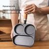 ZISIZ 3-in-1 Uncoated Cast Iron Breakfast Pan