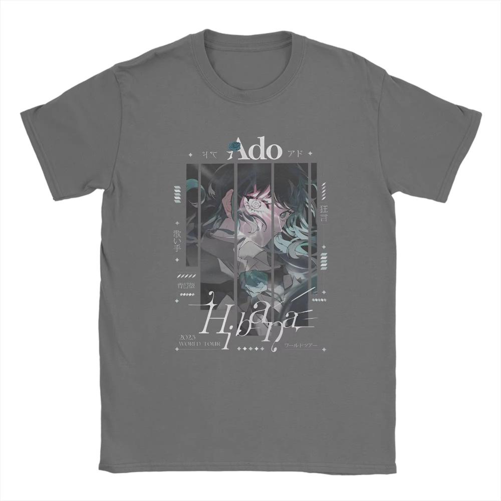 All Seasons Ado WORLD TOUR 2026 Hibana Mens and Womens Printed T Shirt for Unisex Cotton Tshirt Short Sleeve Fashion Clothing