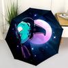 1pc Moon Witch Automatic Open/Close, Foldable Compact Umbrella with 8-Rib Shaft, Perfect Gift For Men And Women 121