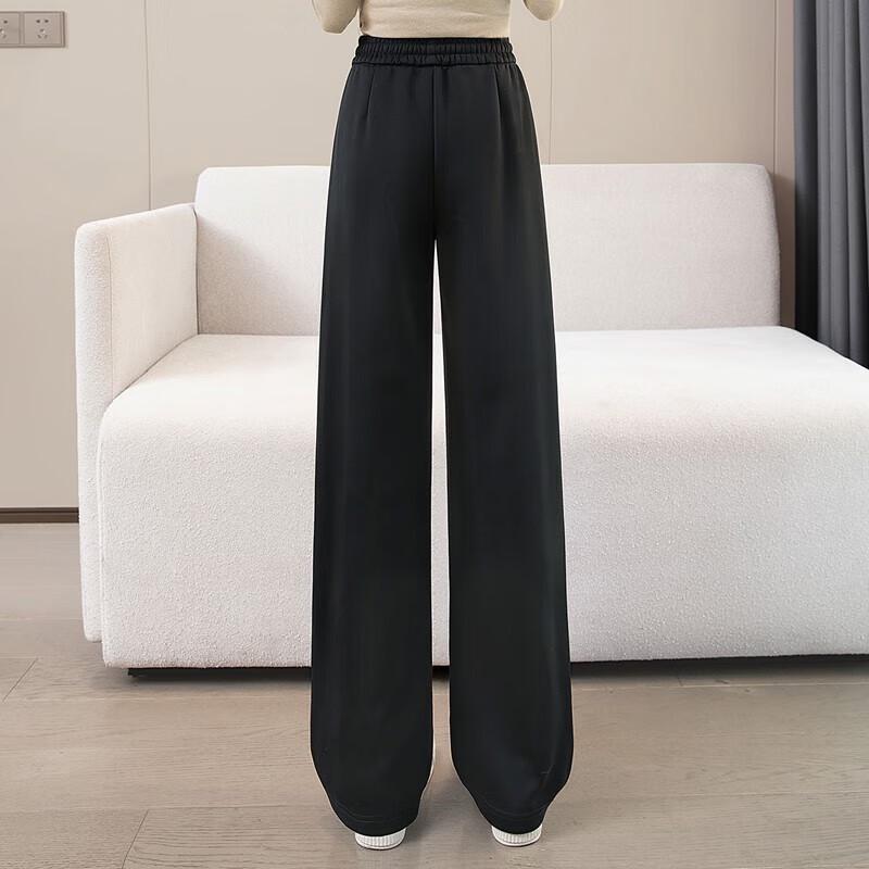 Sibai She Women's High-Waist Loose Drawstring Wide-Leg Casual Pants