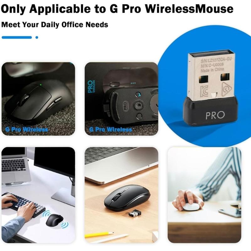 Compactly Gaming Mouse Receiver Easy Setups Sturdy Metal Plastic Design for G ProLightspeed Enhances Connectivity PC Device