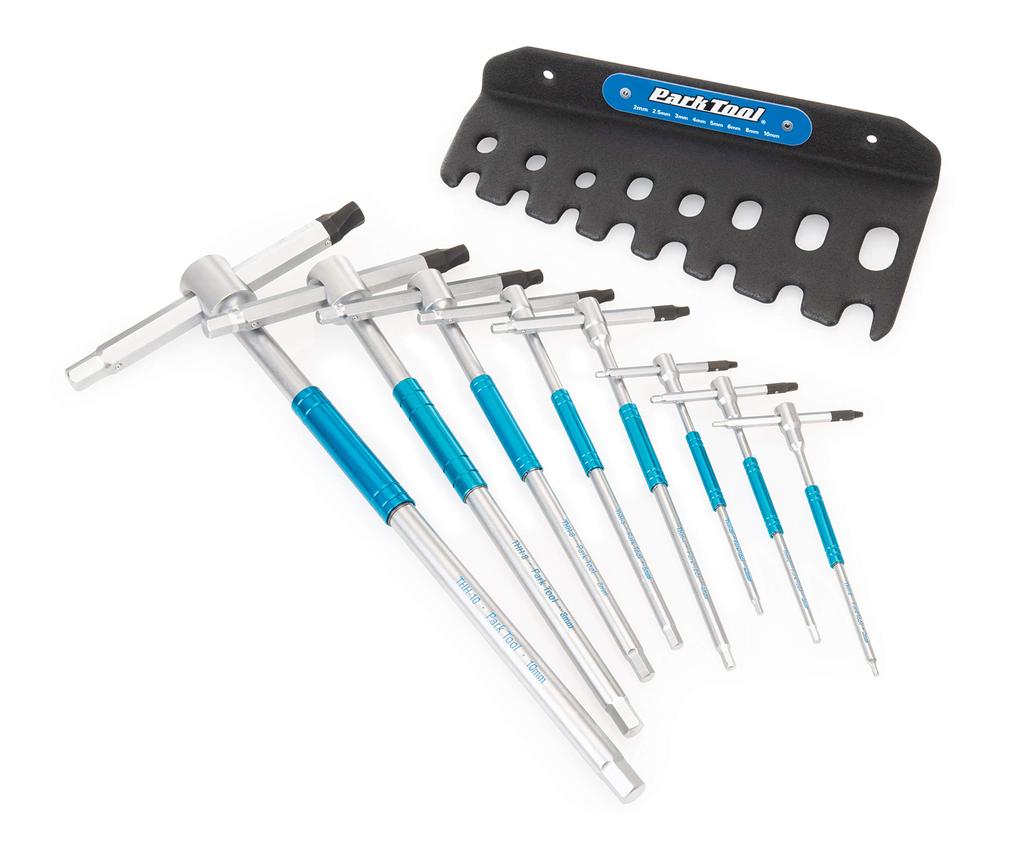 Parktool Posuvná sada šestihranných klíčů Profesionální sada šestihranných klíčů navržená pro jízdní kola Černý klíč typu Torx 3 4 5 6 8 T-rukojeť údržba. THH-1 (2 /