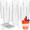 Disposable Plastic Mousse Cup Ladder Shaped Cup Pudding Cup Dessert Cake Cup Appetizer Jelly Yogurt Mousse Dessert Baking Cup