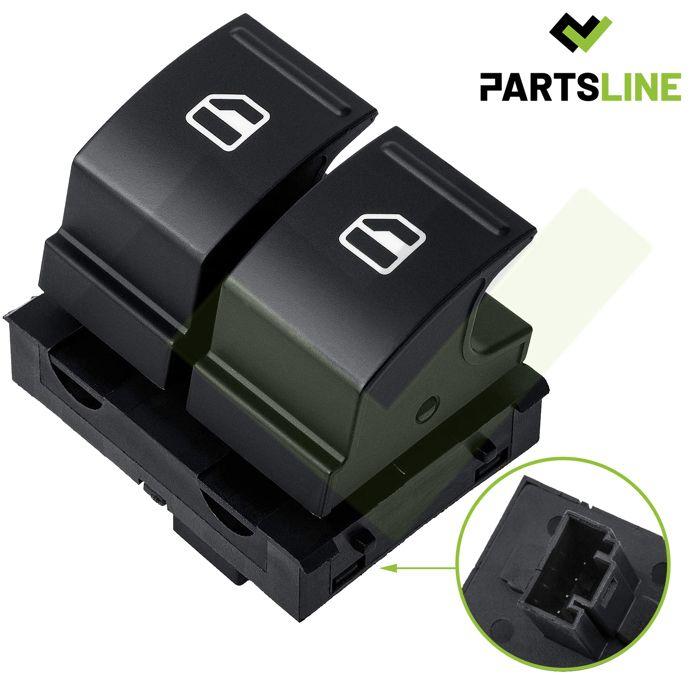 

Bouton de Lève Vitre Électrique Avant Gauche pour ALTEA IBIZA IV LEON TOLEDO III CADDY III GOLF V VI POLO V - 1K3959857 2K0959857A