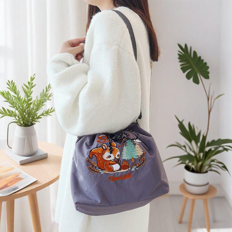 Cartoon Cute Embroidered Bento Handbag
