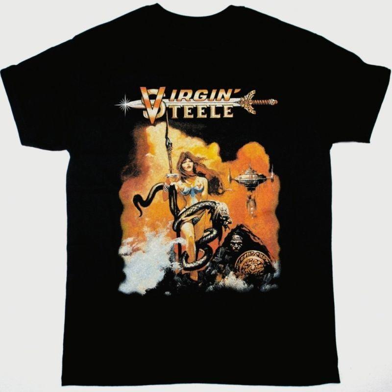 Vtg Virgin Steele Band AGE OF CONSENT Cotton Black S-5XL Shirt MC411 S