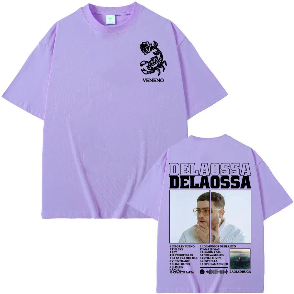 Rapper Delaossa Album Graphic T-shirts for Men Fashion Gothic Retro Short Sleeve Unisex Casual 100% Cotton T-shirt