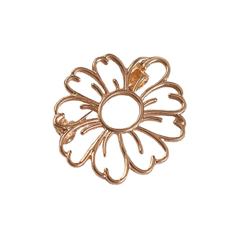 Alloy Flower Anti-glare Brooch, A High-end, Niche Women's Light Luxury Brooch