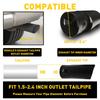 1Pcs Matte Black Car Exhaust Trim Muffler Pipe Tail For 1.5-2.4inch Outlet Tailpipe Stainless Steel Curved Outlet Tail Pipe