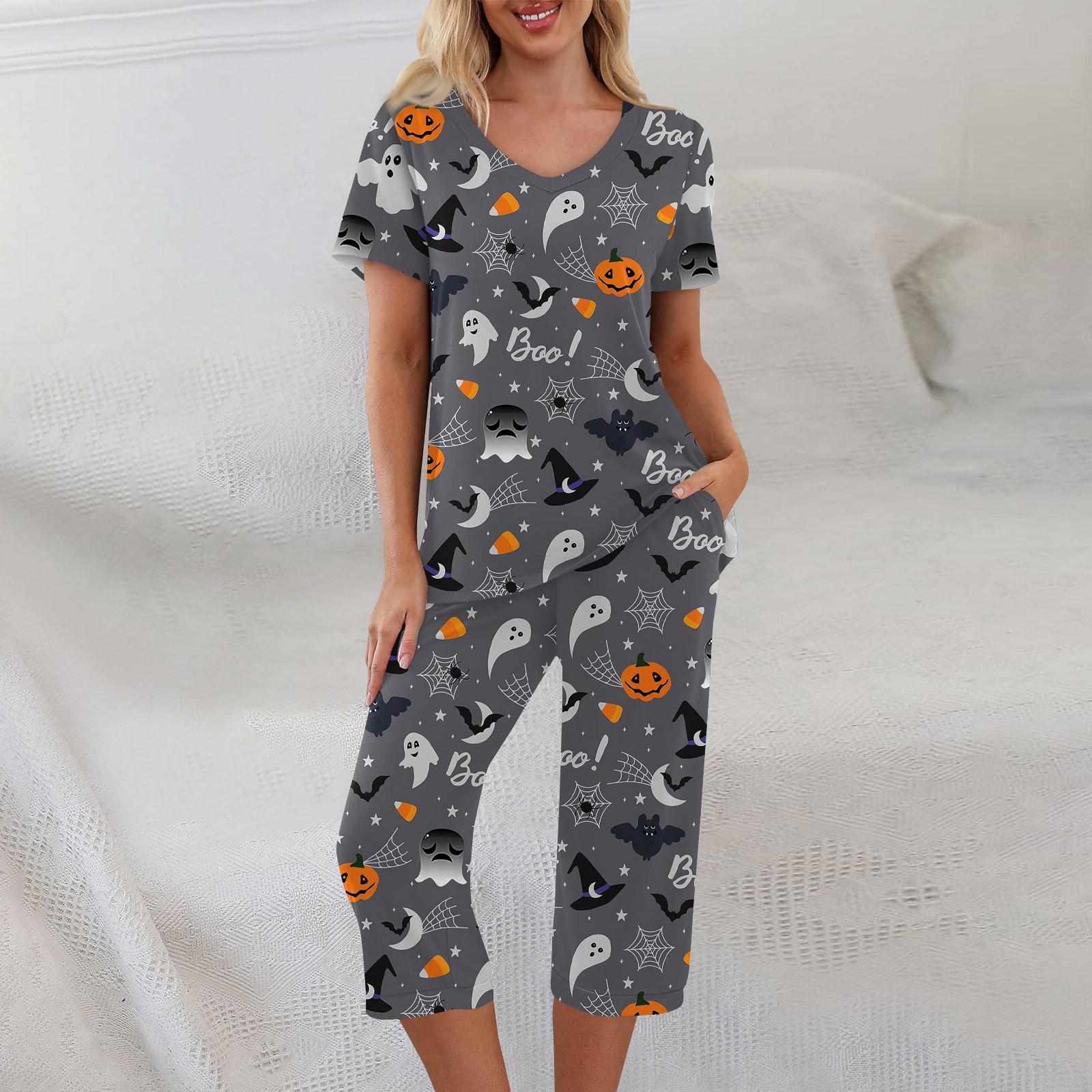 

Комплекты из 2 предметов для женщин, летний топ с короткими рукавами и брюки с карманами, мягкие комплекты для тренировок XL тёмно-синий