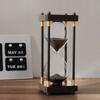 Retro Glass - Wooden Beautiful Hourglass 60 Minutes Xxl 25X10Cm Black