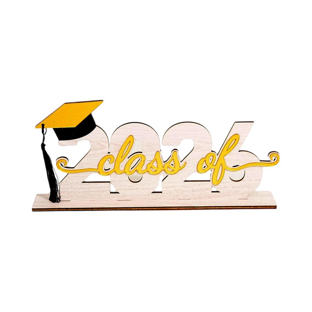 Three Dimensional 2026 Graduation Wooden Holiday Decoration Ornaments Graduation Gifts