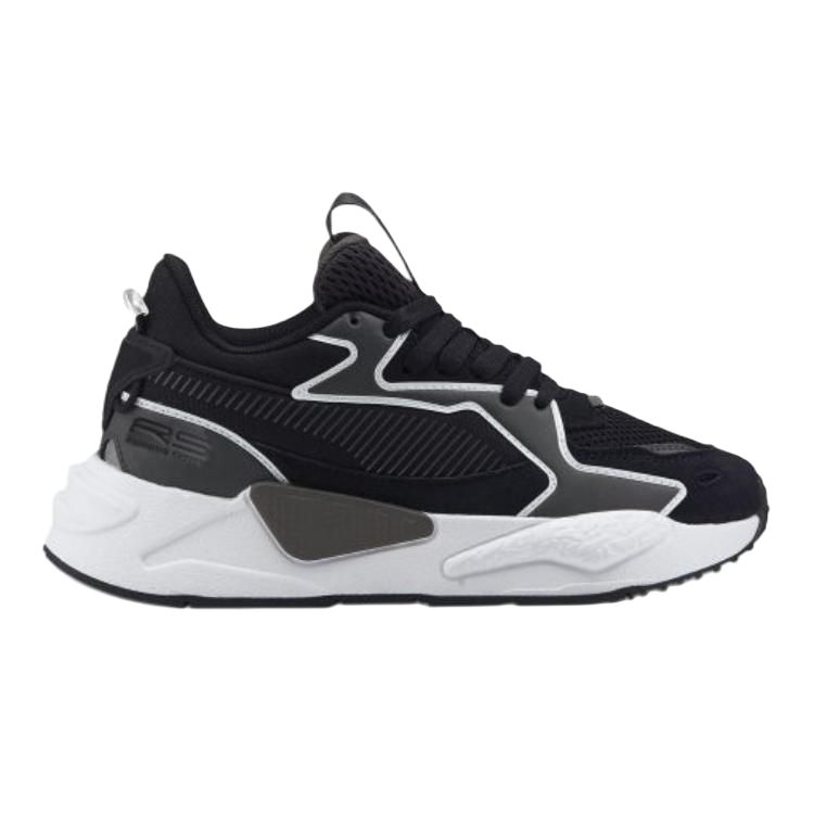 Puma Rs-Z Outline Versatile Comfortable Durable Low-Top Kids Casual Shoes Kids Casual Shoes Black Gray White 384723-02
