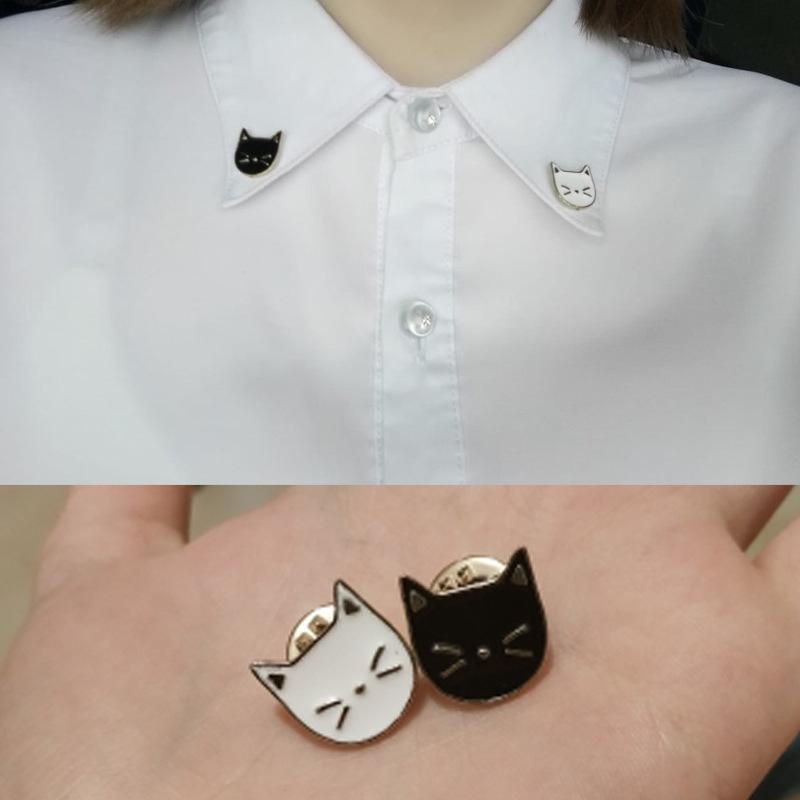Harajuku Cute Cartoon Kitten Brooch - Japanese Cat Pin Bag & Clothing Accessory
