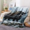 1PC Snow animals Print FlAannel Blanket, High quality Comfortable for All Seasons, Home Decor, Warmth and Comfort