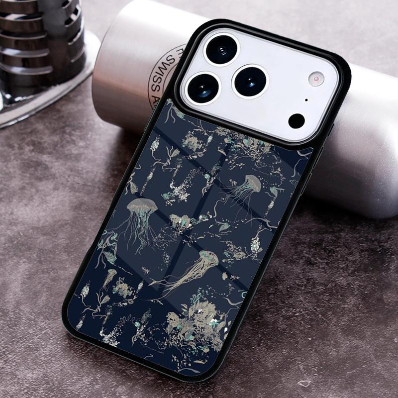 

Синий Чехол для Телефона с Принтом Медуз для iPhone 17 16 15 Pro Max Air 14 13 12 11 Plus Ударопрочный Чехол iPhone 16e