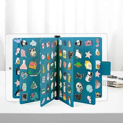 Organizator carte cu pini din pâslă pentru broșe, insigne, pandantive, pini metalici de colecție, album de depozitare suveniruri cu pagini protectoare