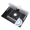 Système de levage pour table de défonceuse 51 mm Levage Échelles impériales métriques Alliage d'aluminium Plaque d'insertion de défonceuse avec base de levage pour moteur de 64-66 mm de diamètre
