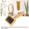 Fine Polished Bristles Pet Slicker Brush Wooden Handle Fringe Comb Durable Cleaning Brush  For Dogs