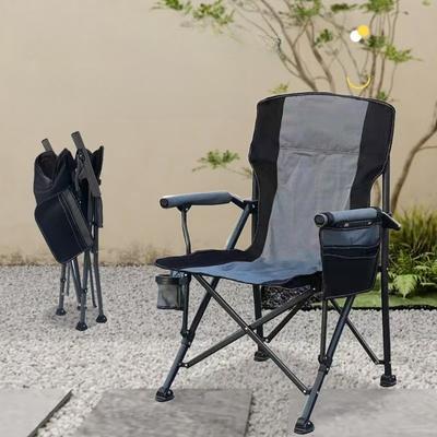 Silla plegable para exteriores, de gran tamaño y con respaldo alto, ideal para camping, ocio, picnic, pesca y playa.