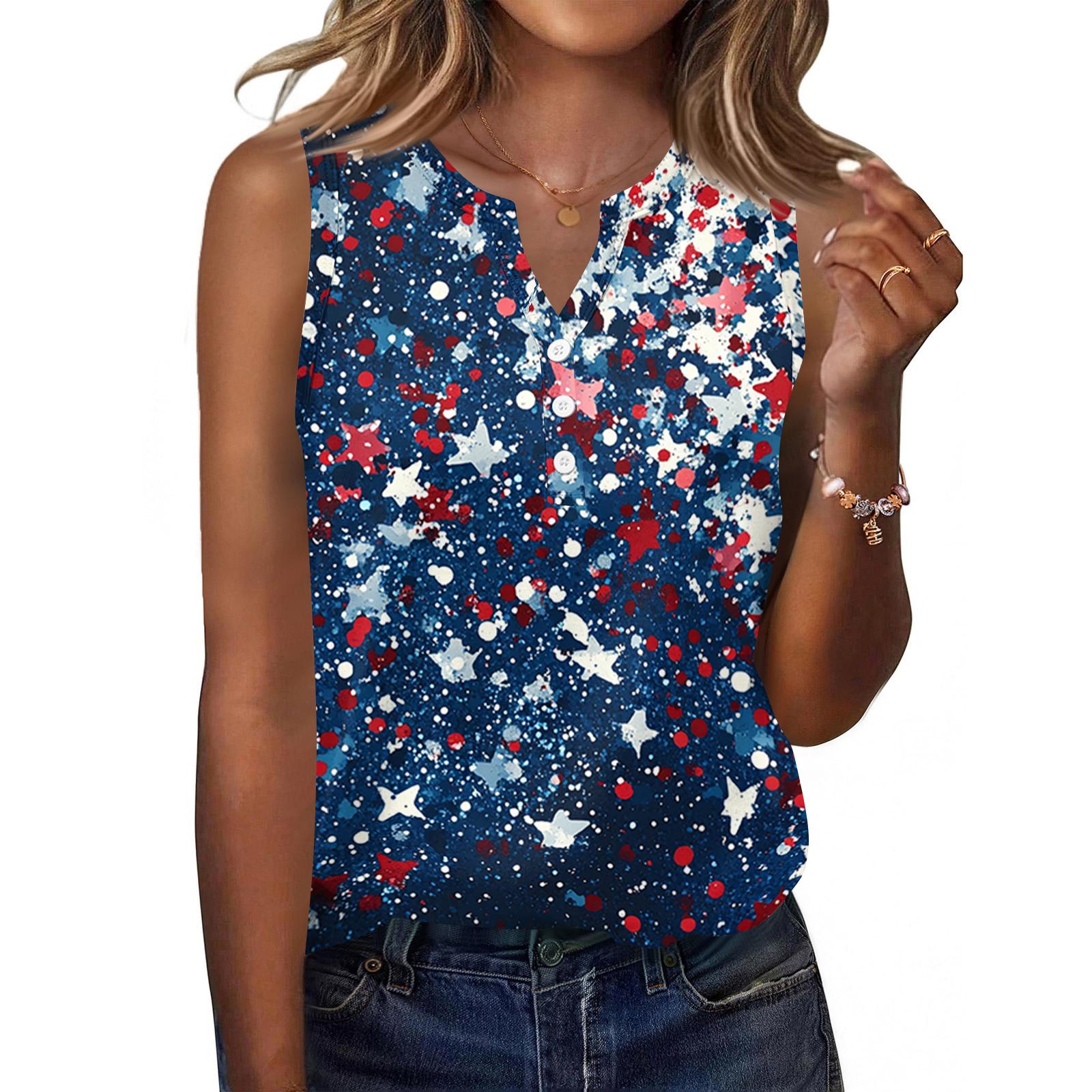 

Майка с квадратным воротником, женская футболка с принтом, повседневная свободная рубашка без рукавов L синий