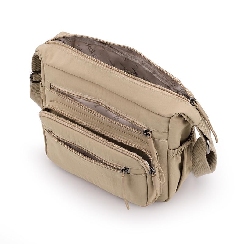Women's Multi-layer Shoulder Bag Nylon Water-repellent Large Capacity Crossbody Bag Mother Bag