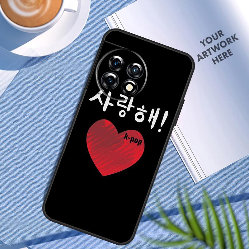 Cute Korean Saranghae I love you Case For OnePlus Nord 5 CE 4 3 2 Lite N20 N30 OnePlus 15 13 12 11 9 10 Pro 12R 13T 13R Cover