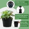 4/5/6inch Nursery Pots with Drainage Hole Thickened Plants Nursery Seeding Cup Grow Box Seed Starter Pot Garden Potted Container