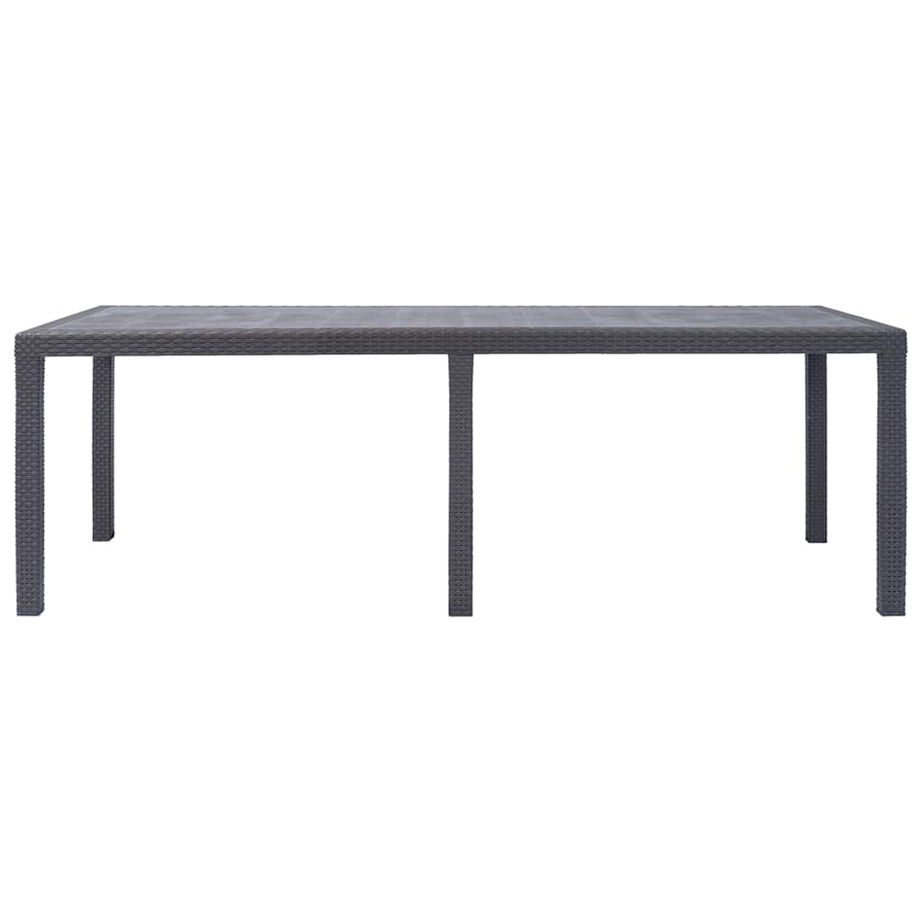 vidaXL Gartentisch Braun 220x90x72 cm Kunststoff Rattan-Optik