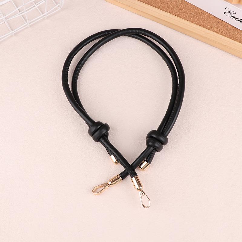 

1 шт. Регулируемый ремешок для сумки из искусственной кожи - Аксессуар для плечевой сумки и сумки через плечо, сплетенный своими руками чёрный