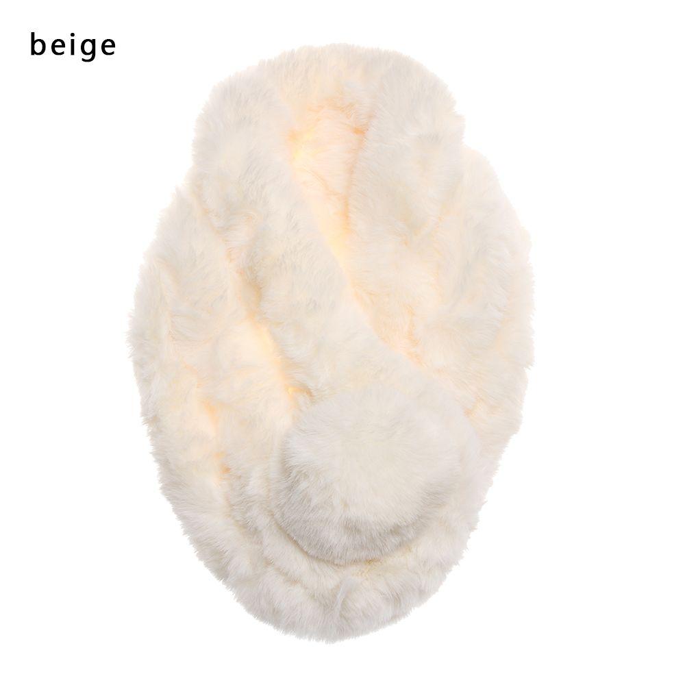 Bonbonfarbe Winddicht Bequem Verdicken Warm Schal Kunstpelz Schal Mantelkragen Plüschschals