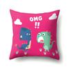 Geometric Dinosaur Pattern Polyester Single-sided Pillowcase Home Sofa Pillowcase Living Room Bedroom Cushion Cover
