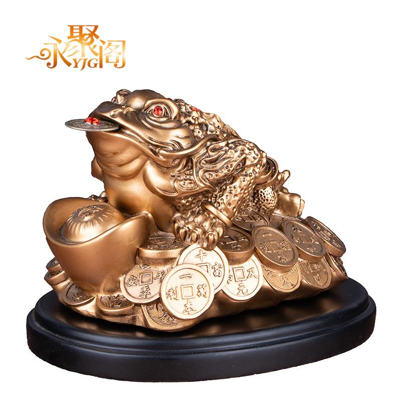 Lucky Golden Toad Ornament Three-legged Toad Home Decoration Gifts