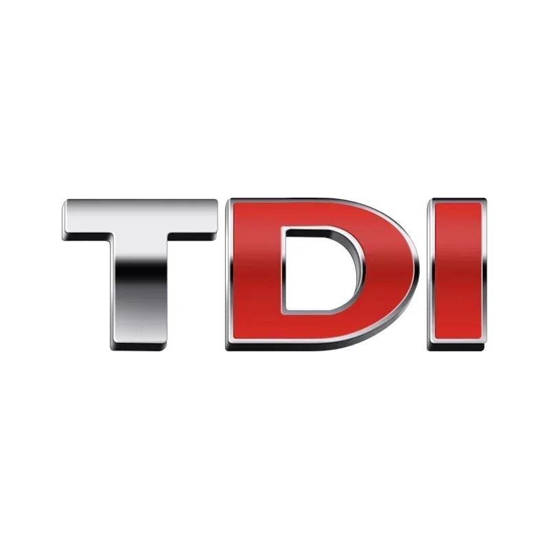 3D Metal silvery TDI logo car rear Emblem sticker For Volkswagen POLO passat b5 b6 b7 golf 4 5 6 7 vw Tiguan Jetta Golf MK7 MK5