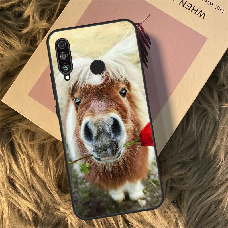

Funny Horse Animal Case For Huawei P30 P20 P50 Pro P40 Lite P Smart 2021 Nova 5T For Honor X8 X9a 50 70 Cover Huawei P30 Pro