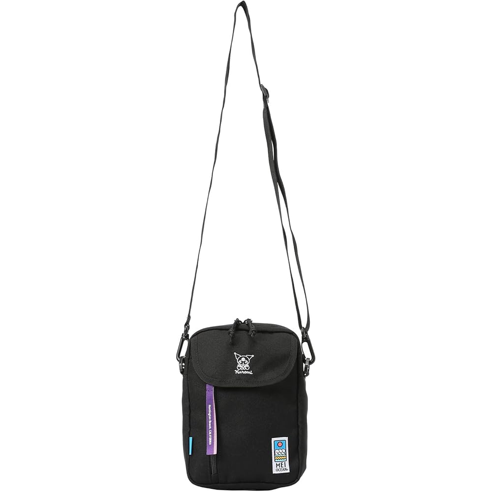 Mei Ocean Kuromi Collaboration Vertical Shoulder Bag Black Casual Crossbody Bag