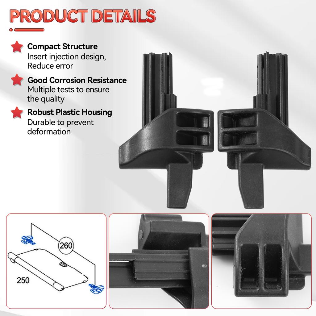 2x Parcel Shelf Plastic Clips Luggage Compartment Cover Clip For Mercedes-Benz A B CLASS W169 W245 A1696930284 A16969302849051