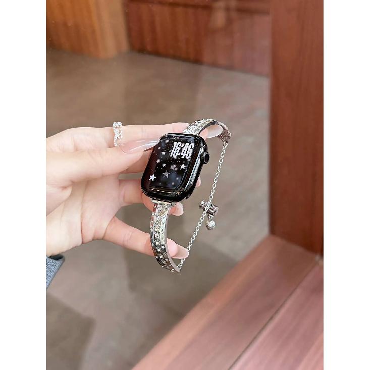 

New Bling star bracelet steel For Apple Watch band women Series S11/10/8/7/6/3/4/5/9 40mm 41mm 38mm 42mm 44mm 45mm 46mm Strap 38mm40mm41mm