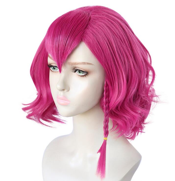 

Парики из аниме Danganronpa V3 Kazuichi Souda, парик для косплея, стиль, термостойкий короткий шокирующий розовый парик One Size красный