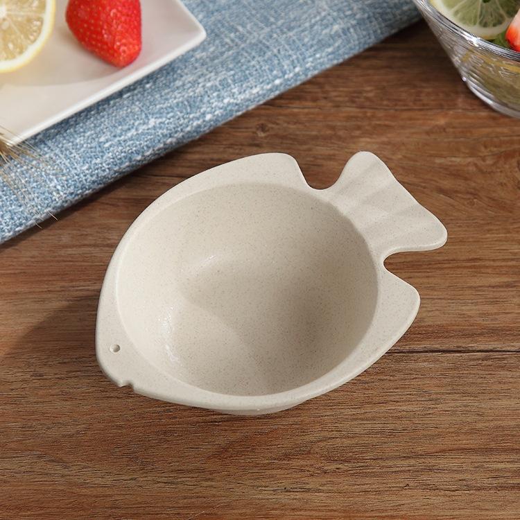Thicken Anti-break Wheat Straw Fish-shaped Soup Bowls Dinner Food Container Fruits Dessert Dish Holde