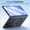 Samsung Galaxy Z Fold 8 Ultra Case with Hinge Protection Magnetic Ring Stand and Tempered Glass Screen Protector-Black
