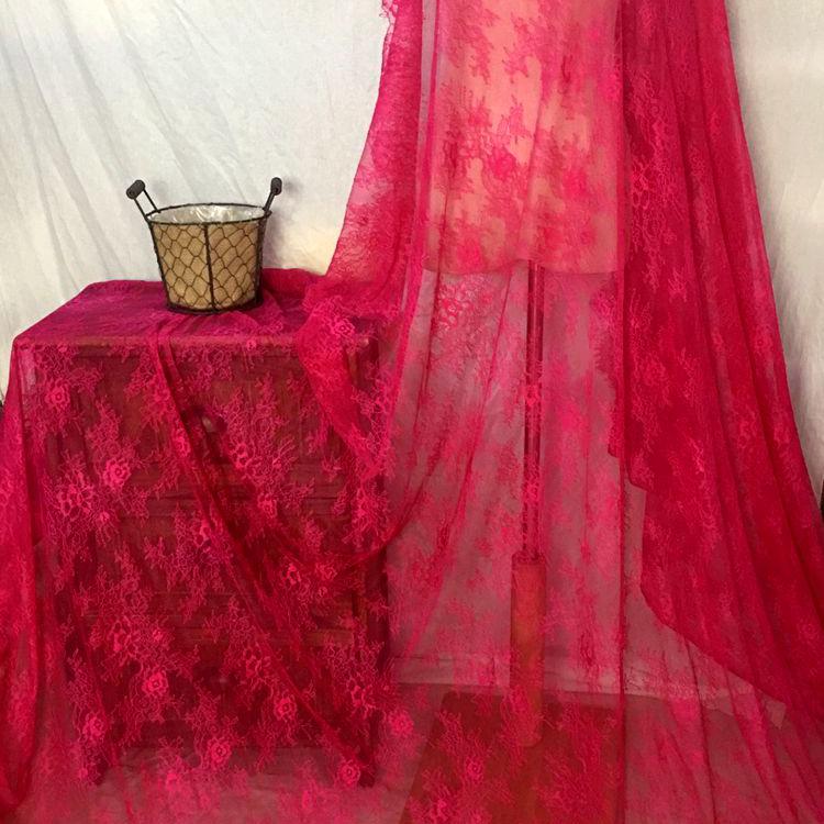 3 Meters Eyelash Lace Trim, Sewing Colorful Eyelash Lace Fabric Floral Mesh Underwear Lingerie Fabric, Wide 150cm