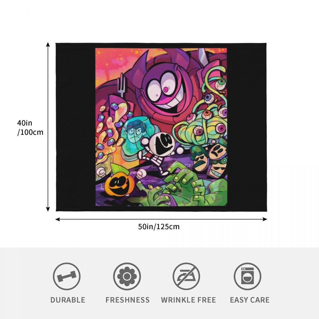 spooky month Throw Blanket Foldable Soft Warm Blanket for Outdoor Use