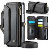Crossbody Cards Solt Zipper Wallet Leather Case For Samsung Galaxy Z Fold 6 5 4 3 5G Purse Bag Pocket S-Pen Holder Lanyard Cover