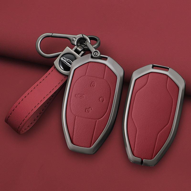 Stylish Leather Car Key Case Cover For Gac Trumpchi Gs4 Gm8 Ga4 Gs5 Gs3 Ga3 Ga6 Sgs7 Legend Gs8 Metal Remote Fob Key Accessories