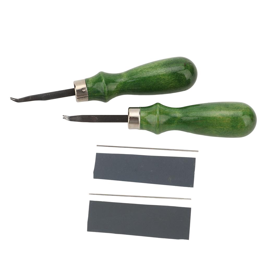2 Pcs Leather Edge Skiving Tool Alloy Steel High Strength Leather Edge Skiving Beveler Tool for DIY
