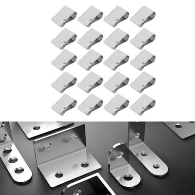 20x Stainless Steel U Clips Wire Rope Heavy Duty Management Frame Clamps for Construction