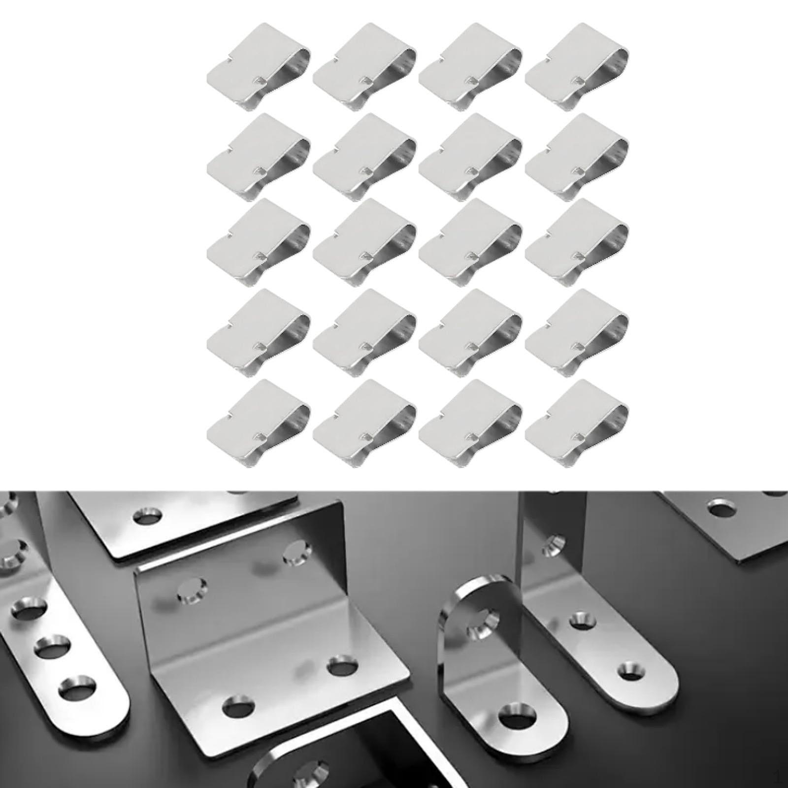 

20x Stainless Steel U Clips Wire Rope Heavy Duty Management Frame Clamps for Construction